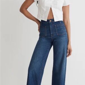 Madewell perfect vintage wide leg jeans with patch pocket